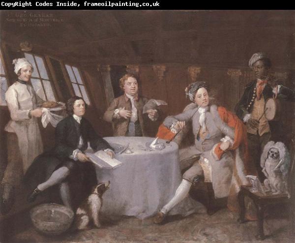 William Hogarth Museum nationally maritime Portrat the lord George Graham in its Kajute